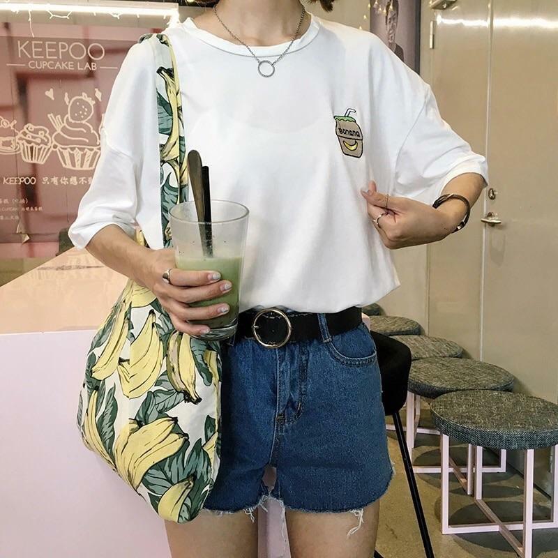 Y2K Grunge Banana Milkshake T-Shirts - Retro 90s Summer Outfits, Baby Tees, and Pastel Goth Styles