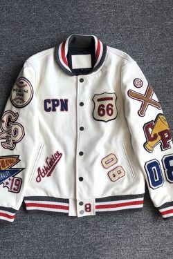 Y2K Grunge Baseball Bomber Jacket - Retro 90s Fashion, Summer Y2K Outfits, Pastel Goth Style