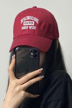 Y2K Grunge Baseball Cap - Retro 90s Fashion, Summer Y2K Outfits, Hip Hop Style