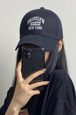 Y2K Grunge Baseball Cap - Retro 90s Fashion, Summer Y2K Outfits, Hip Hop Style