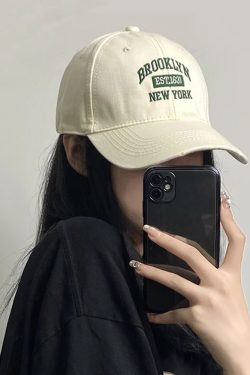 Y2K Grunge Baseball Cap - Retro 90s Fashion, Summer Y2K Outfits, Hip Hop Style