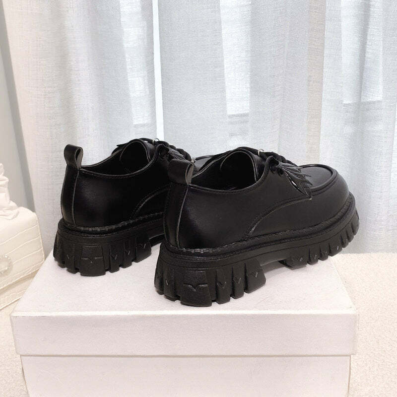 Y2K Grunge Bat Wings Gothic Shoes - Retro 90s Fashion, Y2K Club & Party Outfits