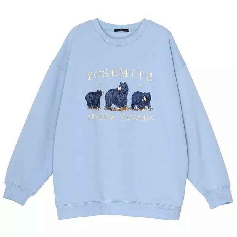Y2K Grunge Bear Sweater - Retro 90s Fashion, Summer Y2K Outfits, Pastel Goth, Y2K Club