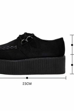 Y2K Grunge Black & White Creepers - Retro 90s Fashion, Gothic Y2K, Summer Y2K Outfits