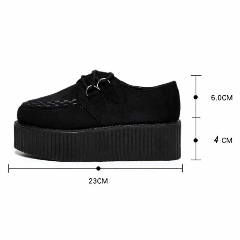 Y2K Grunge Black & White Creepers - Retro 90s Fashion, Gothic Y2K, Summer Y2K Outfits