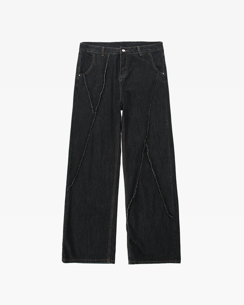 Y2K Grunge Black Baggy Jeans - Retro 90s Hip Hop Fashion, Summer Y2K Outfits