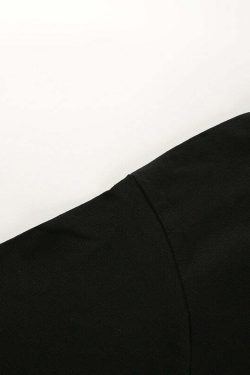 Y2K Grunge Black Crop Top T-Shirt - 90s Fashion, Retro Style, Y2K Summer Outfits, Baby Tees