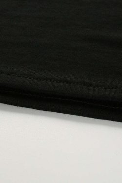 Y2K Grunge Black Crop Top T-Shirt - 90s Fashion, Retro Style, Y2K Summer Outfits, Baby Tees