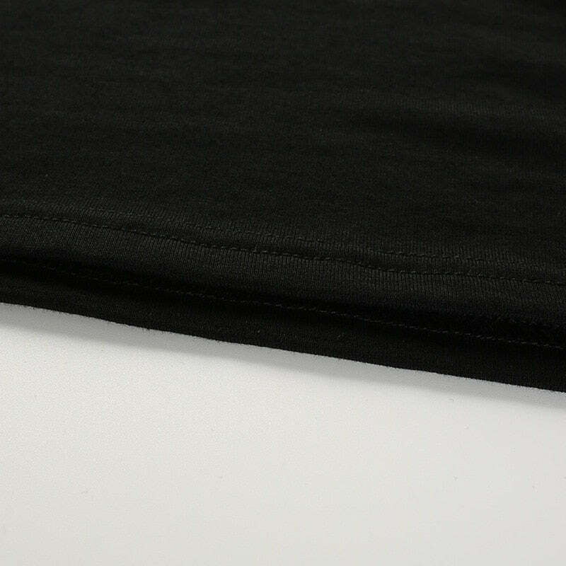 Y2K Grunge Black Crop Top T-Shirt - 90s Fashion, Retro Style, Y2K Summer Outfits, Baby Tees