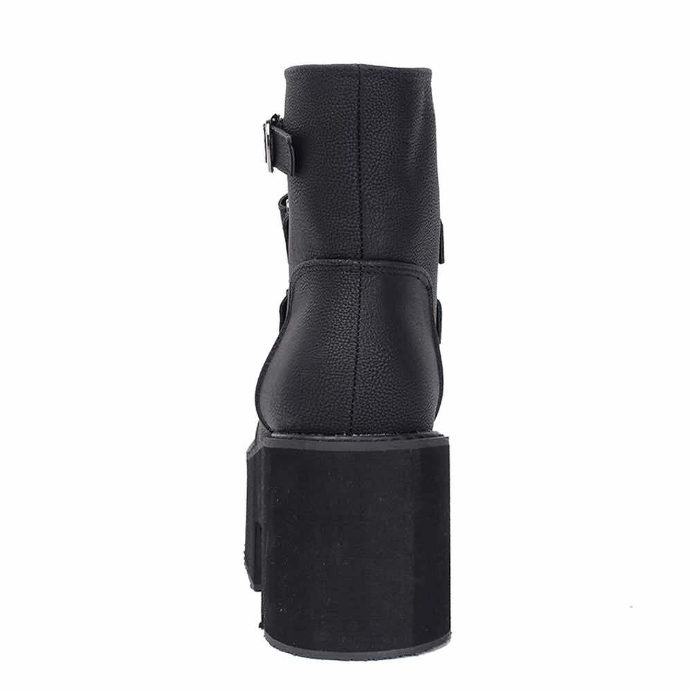 Y2K Grunge Black Goth Punk Platform Ankle Boots - Retro 90s Fashion, Y2K Club & Party Outfits