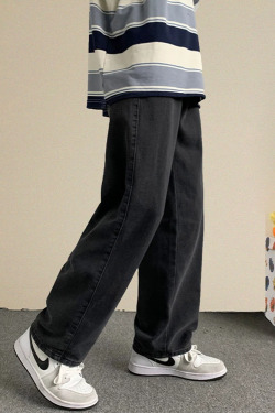 Y2K Grunge Black Loose Fitting Jeans - Retro 90s Fashion, Summer Y2K Outfits, Gothic Y2K Style