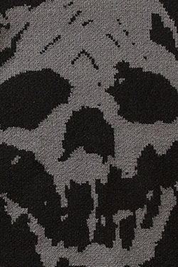 Y2K Grunge Black Skull Sweater - Retro 90s Fashion, Gothic Y2K, Summer Y2K Outfits