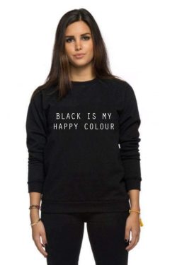 Y2K Grunge Black Sweatshirt - Retro 90s Goth Style, Perfect for Y2K Summer and Party Outfits