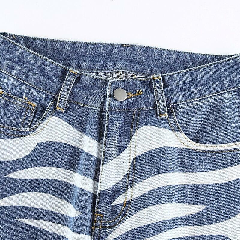 Y2K Grunge Blue & White Striped Baggy Pants - 90s Retro Summer Fashion