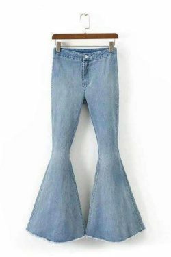 Y2K Grunge Blue Denim Skinny Jeans - Retro 90s Fashion, Summer Y2K Outfits, Y2K Club Style