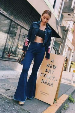 Y2K Grunge Blue Denim Skinny Jeans - Retro 90s Fashion, Summer Y2K Outfits, Y2K Club Style