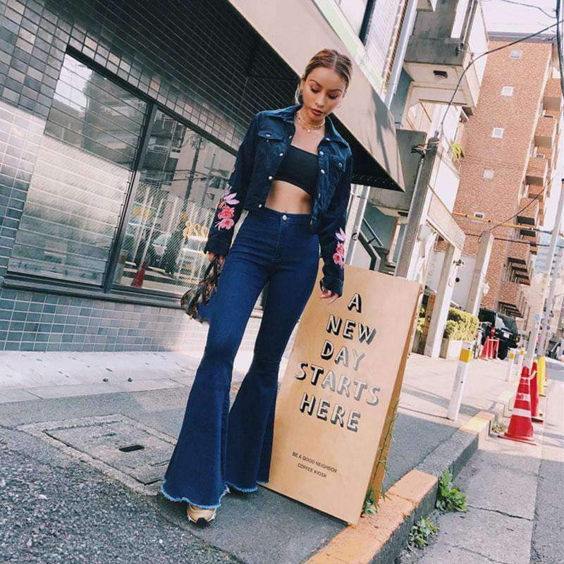 Y2K Grunge Blue Denim Skinny Jeans - Retro 90s Fashion, Summer Y2K Outfits, Y2K Club Style