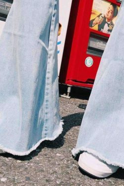 Y2K Grunge Blue Denim Skinny Jeans - Retro 90s Fashion, Summer Y2K Outfits, Y2K Club Style