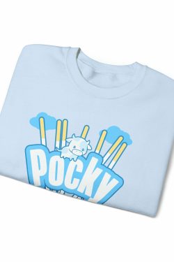 Y2K Grunge Blue Pocky Sweatshirt - Retro 90s Fashion, Summer Outfits, and Pastel Goth Style