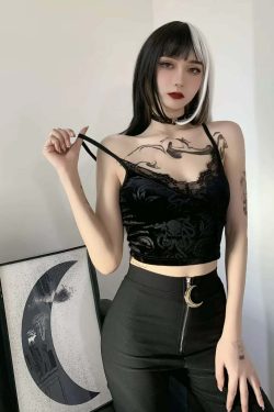 Y2K Grunge Bobbie Lace Crop Top - Retro 90s Summer Outfit, Pastel Goth, Y2K Party Fashion