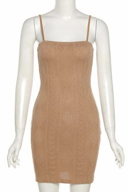 Y2K Grunge Bodycon Knitted Mini Dress - 90s Summer Outfit, Retro Style, Pastel Goth Fashion