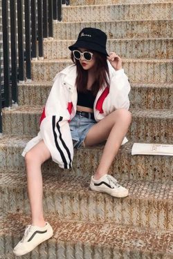 Y2K Grunge Bomber Jacket - Retro 90s Fashion, Summer Y2K Outfits, Gothic Y2K Style