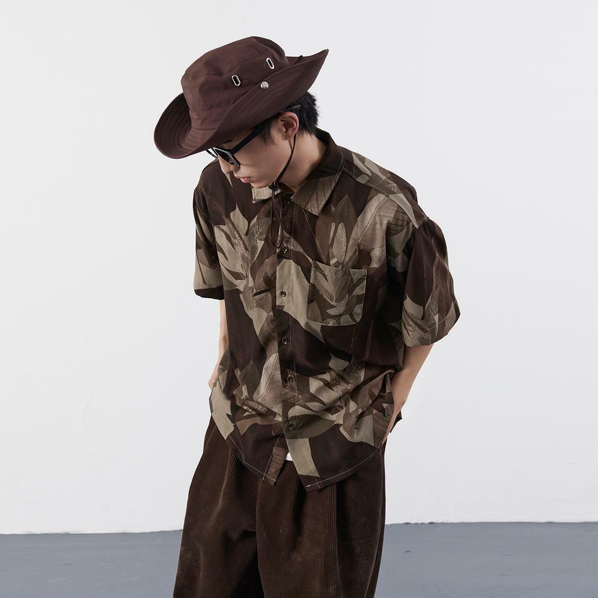 Y2K Grunge Boxy Cut Lotus Shirt - Perfect for 90s Summer Outfits, Retro Style, and Y2K Fashion