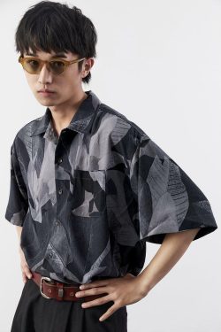 Y2K Grunge Boxy Cut Lotus Shirt - Retro 90s Summer Outfit, Pastel Goth, Y2K Fashion Top