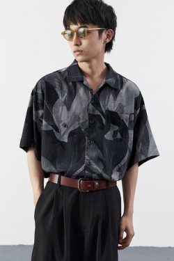 Y2K Grunge Boxy Cut Lotus Shirt - Retro 90s Summer Outfit, Pastel Goth, Y2K Fashion Top