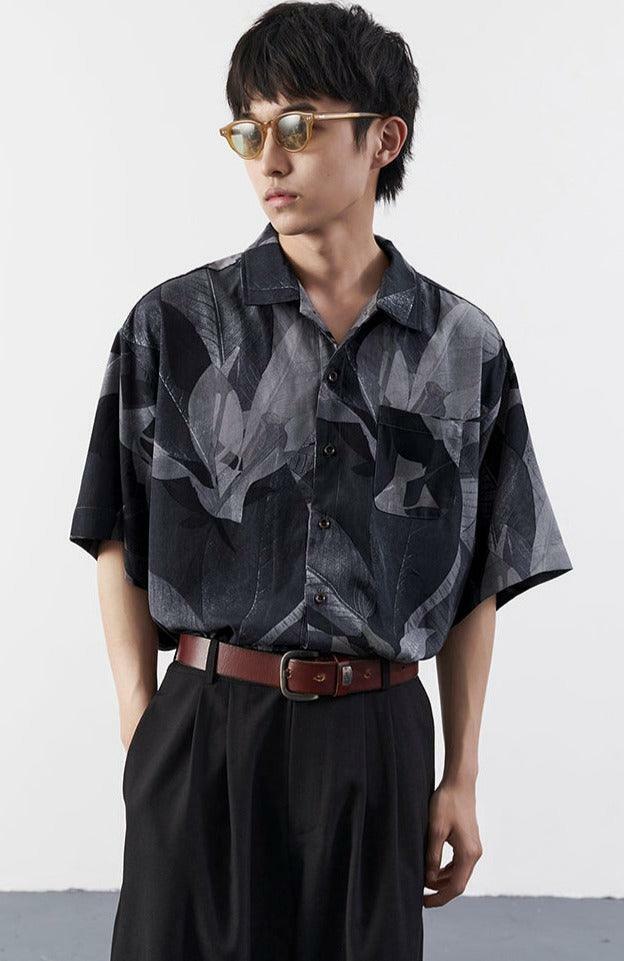 Y2K Grunge Boxy Cut Lotus Shirt - Retro 90s Summer Outfit, Pastel Goth, Y2K Fashion Top