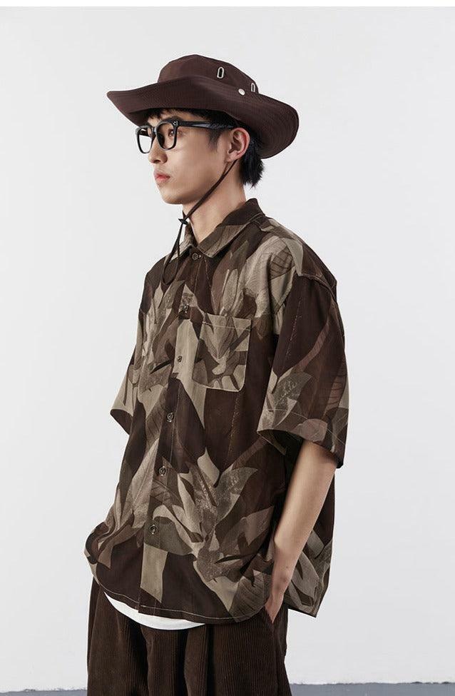 Y2K Grunge Boxy Cut Lotus Shirt - Retro 90s Summer Outfit, Pastel Goth, Y2K Fashion Top