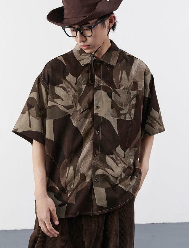 Y2K Grunge Boxy Cut Lotus Shirt - Retro 90s Summer Outfit, Pastel Goth, Y2K Fashion Top