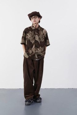 Y2K Grunge Boxy Cut Lotus Shirt - Retro 90s Summer Outfit, Pastel Goth, Y2K Fashion Top