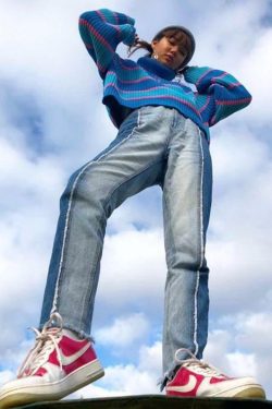 Y2K Grunge Bubblegum Turtleneck Sweatshirt - Retro 90s Fashion, Summer & Party Outfits