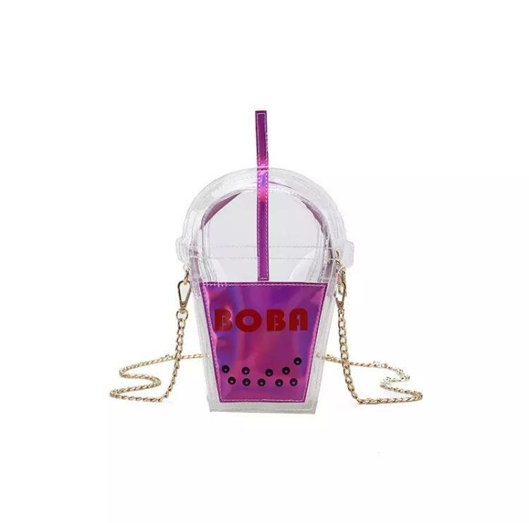 Y2K Grunge Bubbletea Shoulder Bag - Retro 90s Fashion, Pastel Goth, Y2K Club & Party Outfits
