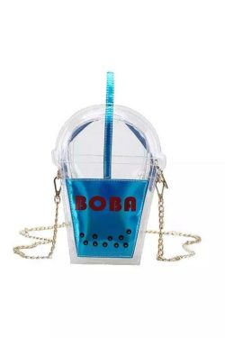 Y2K Grunge Bubbletea Shoulder Bag - Retro 90s Fashion, Pastel Goth, Y2K Club & Party Outfits