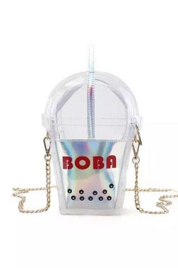 Y2K Grunge Bubbletea Shoulder Bag - Retro 90s Fashion, Pastel Goth, Y2K Club & Party Outfits