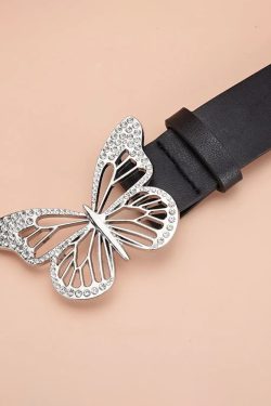 Y2K Grunge Butterfly Belt - Retro 90s Fashion, Pastel Goth, Y2K Club & Party Outfits