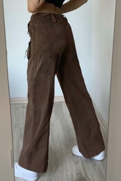 Y2K Grunge Cali Cargo Pants - Retro 90s Fashion, Summer Y2K Outfits, Gothic Y2K Style