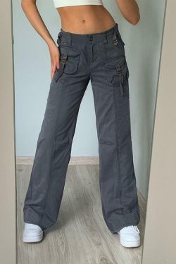 Y2K Grunge Cali Cargo Pants - Retro 90s Fashion, Summer Y2K Outfits, Gothic Y2K Style