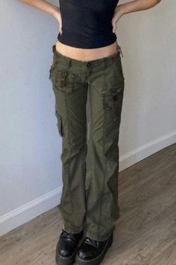 Y2K Grunge Cali Cargo Pants - Retro 90s Fashion, Summer Y2K Outfits, Gothic Y2K Style