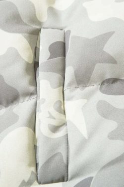 Y2K Grunge Camo Devil Puffer Jacket - Retro 90s Fashion, Summer Y2K Outfits, Gothic Y2K Style