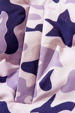 Y2K Grunge Camo Devil Puffer Jacket - Retro 90s Fashion, Summer Y2K Outfits, Gothic Y2K Style