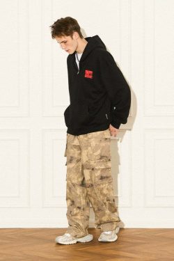 Y2K Grunge Camouflage Multipocket Cargo Pants - 90s Retro Summer Outfit for Women