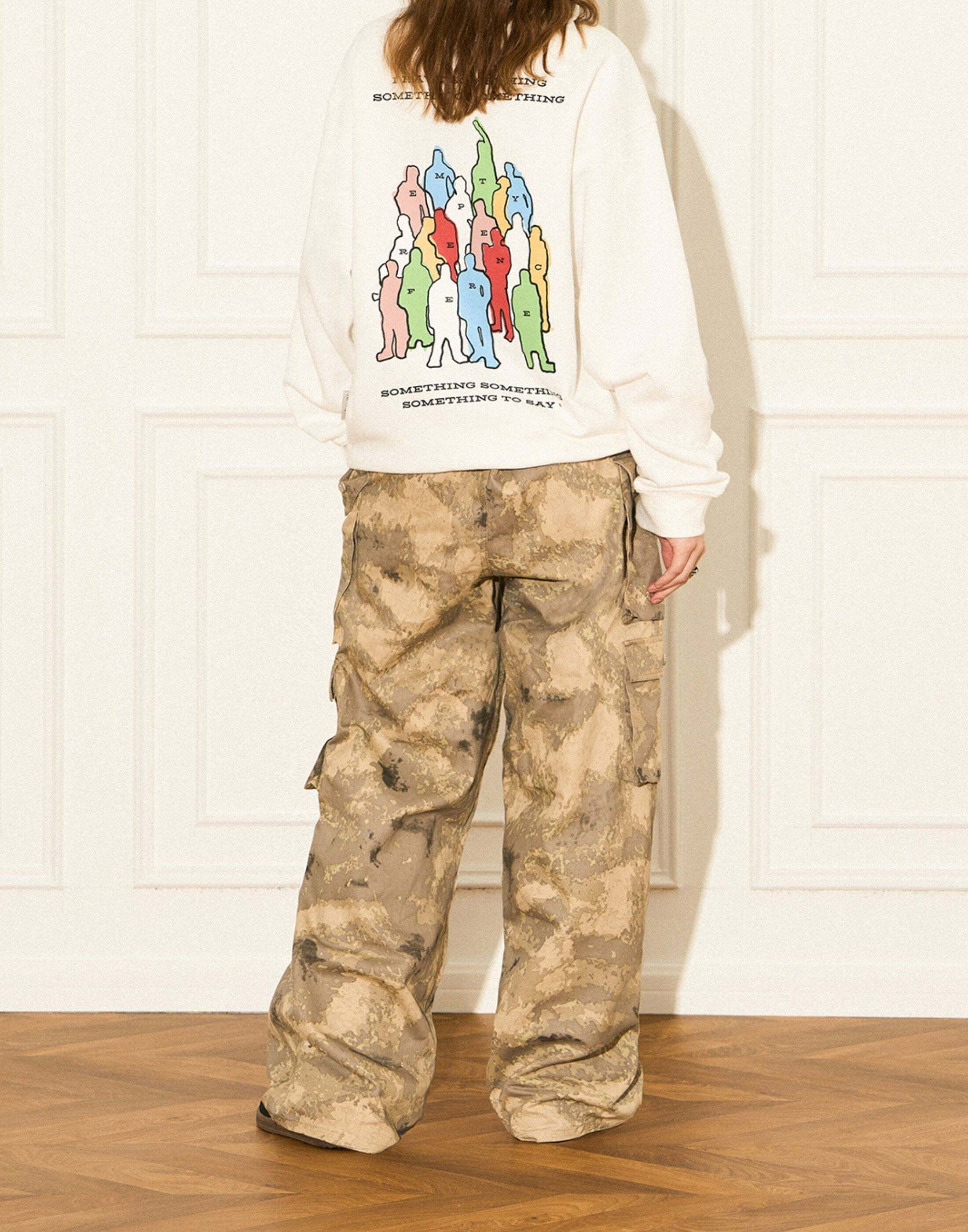 Y2K Grunge Camouflage Multipocket Cargo Pants - 90s Retro Summer Outfit for Women
