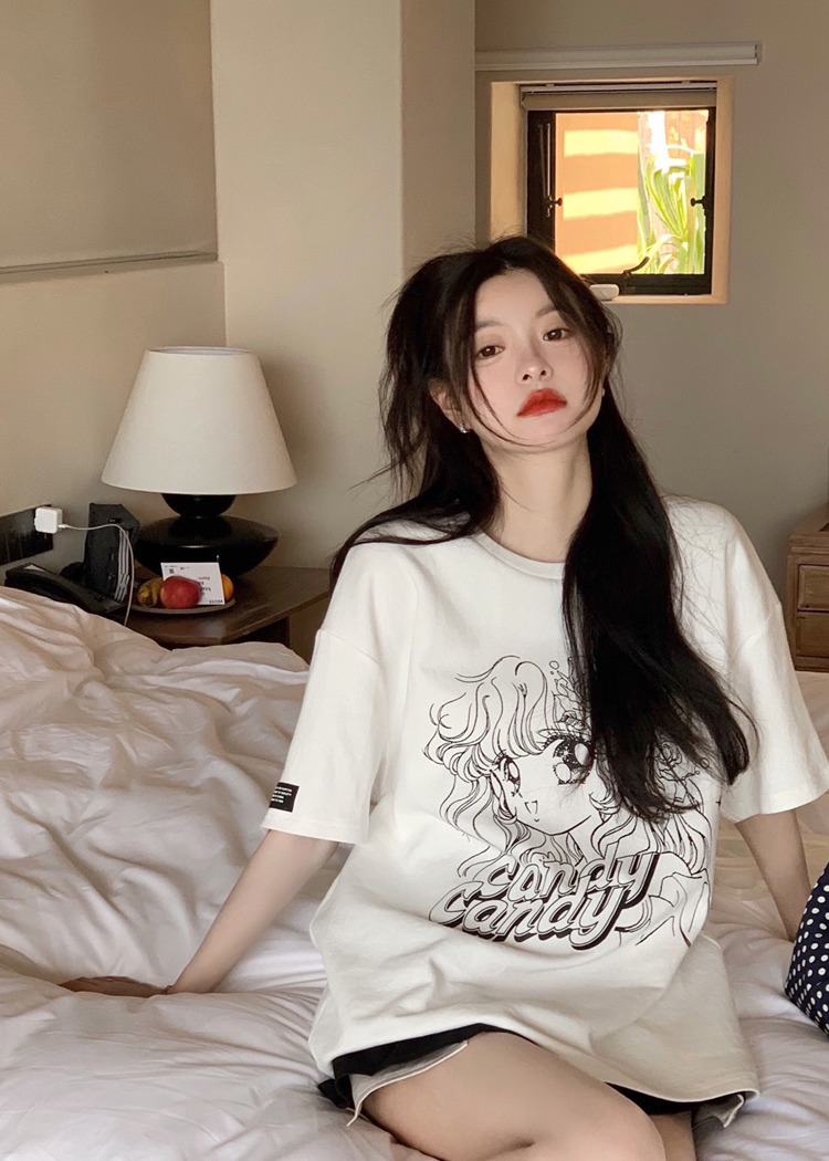 Y2K Grunge Candy Candy Vintage Anime Graphic Oversize T-Shirt - 90s Retro Summer Outfit
