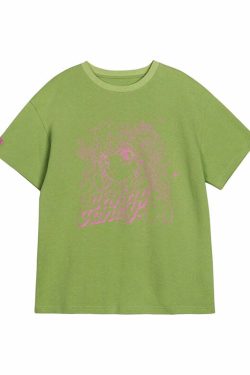 Y2K Grunge Candy Candy Vintage Anime Graphic Oversize T-Shirt - 90s Retro Summer Outfit