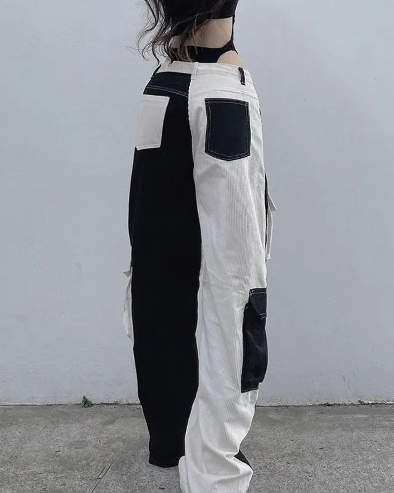 Y2K Grunge Cargo Corduroy Pants - Retro 90s Fashion, Summer Outfits, and Hip Hop Style