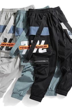 Y2K Grunge Cargo Pants - Retro 90s Fashion, Summer Y2K Outfits, Goth Y2K Style