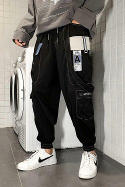 Y2K Grunge Cargo Pants - Retro 90s Fashion, Summer Y2K Outfits, Goth Y2K Style